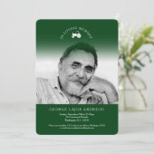 Mémorial photo tracteur vert invitations funéraire (Debout devant)