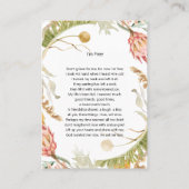 Mémorial Photo Tropical Je suis Carte de prière gr (Dos)