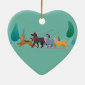 Memorial Pocket Kaart Dog Walker Walker Keramisch Ornament (Achterkant)