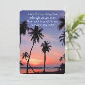 Memorial Pocket Keepomwille Tropical Beach Paradis Kaart (Staand voorkant)