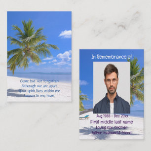 Memorial Pocket Keepomwille Tropical Beach Paradis Visitekaartje