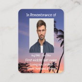 Memorial Pocket Keepomwille Tropical Beach Paradis Visitekaartje (Achterkant)