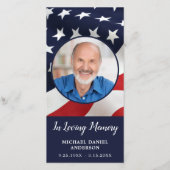 Memorial Poem Kaart Stars & Stripes Bladwijzer (Voorkant)