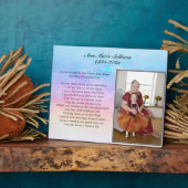 Memorial Poem met fototablet Fotoplaat (Zijkant)