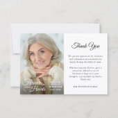 Mémorial pour toujours dans nos coeurs Photo Merci (Devant)