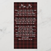 Memorial Prayer Funeral Bladwijzer Burgundy Pset (Achterkant)