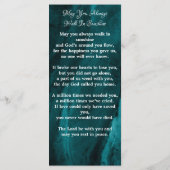 Memorial Prayer Kaart Funeral Bladwijzer Green (Achterkant)