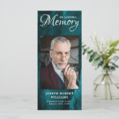 Memorial Prayer Kaart Funeral Bladwijzer Green (Staand voorkant)