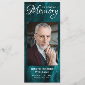 Memorial Prayer Kaart Funeral Bladwijzer Green (Voorkant)