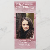 Memorial Prayer Kaart Funeral Bladwijzer Quartz (Voorkant)