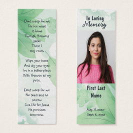 Memorial Prayer Kaart Funeral Natuur Bladwijzer