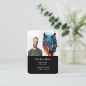 Memorial Prayer Wolf Natuur dier Visitekaartje (Staand voorkant)