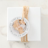 Memorial Quote Classic Elegant Chic Photo Keepomwi Bedankjes Labels (In situ)