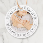 Memorial Quote Classic Elegant Chic Photo Keepomwi Bedankjes Labels (Achterkant)