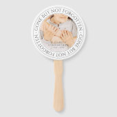 Memorial Quote Classic Elegant Chic Photo Keepomwi Handwaaier (Achterkant)