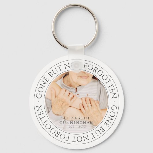 Memorial Quote Classic Elegant Chic Photo Keepomwi Sleutelhanger (Voorkant)