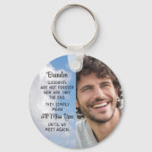 Memorial Quote Foto gepersonaliseerd keepomwille Sleutelhanger (Achterkant)