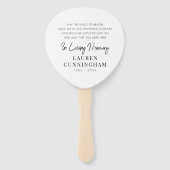 Memorial Quote Modern Elegant Simple Chic Handwaaier (Voorkant)