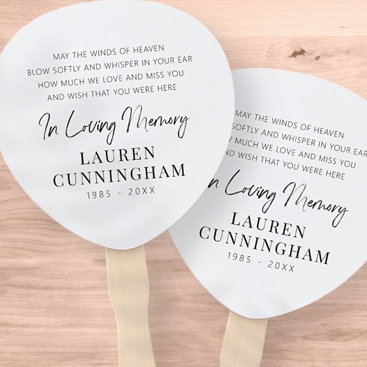 Memorial Quote Modern Elegant Simple Chic Handwaaier
