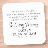 Memorial Quote Modern Elegant Simple Chic Vierkante Sticker