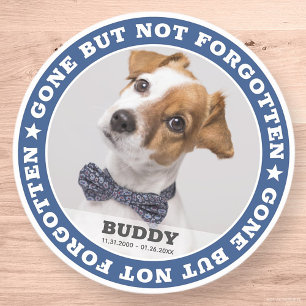 Memorial Quote Modern Pet Foto Sympathie Ronde Sticker