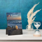 Memorial Remembrance Tribute Custom Name Beach Fotoplaat (Zijkant)