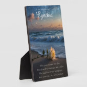 Memorial Remembrance Tribute Custom Name Beach Fotoplaat (Zijkant)