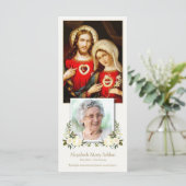 Memorial Sacred Hearts begrafenis Dank u kaart (Staand voorkant)