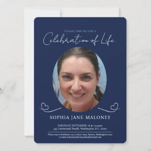 Memorial Service begrafenis ovaal foto marine Kaart