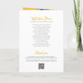 Memorial service begrafenisduif warm geel foto programma (Achterkant)