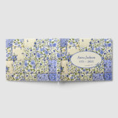 Memorial Service Blue Cornflower Patchwork Quilt Gastenboek (Volledig)