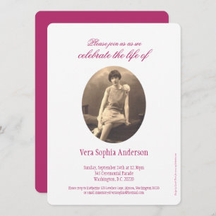 Memorial service foto uitvaart uitnodigingen