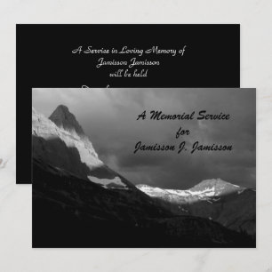 Memorial Service Glacier National Park B&W Sunrise Kaart