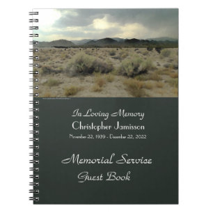 Memorial Service Guest Book, Mountain Storm Notitieboek
