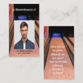 Memorial Service Invitation Bowling Lane Bowler (Devant / Derrière)