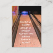 Memorial Service Invitation Bowling Lane Bowler (Dos)