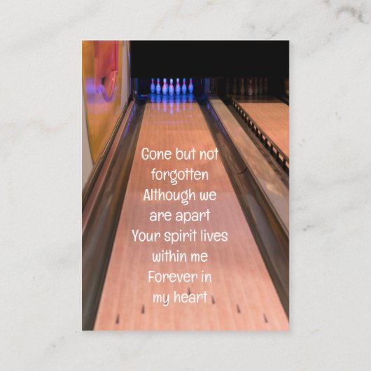 Memorial Service Invitation Bowling Lane Bowler (Dos)