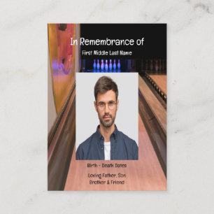 Memorial Service Invitation Bowling Lane Bowler