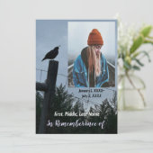 Memorial Service Invitation California Quail Bird (Debout devant)