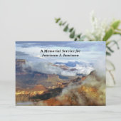 Memorial Service Invitation, Canyon Clouds Kaart (Staand voorkant)