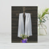 Memorial Service Invitation, Draped Cross Kaart (Staand voorkant)