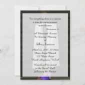 Memorial Service Invitation, Draped Cross Kaart (Achterkant)