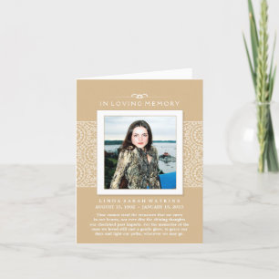 Memorial Service Invitation Elegant Gold & White