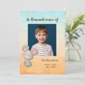 Memorial Service Invitation Enfants mignonne souri (Debout devant)