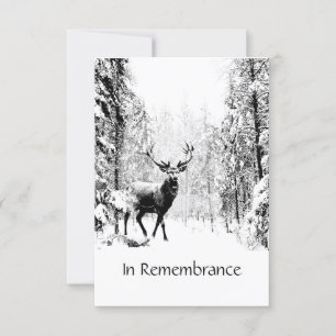 Memorial Service Invitation Masculine Stag Deer Ar