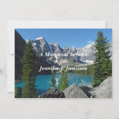 Memorial Service Invitation Mountains Lake (Devant)