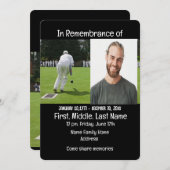 Memorial Service Invitation pelouse Bowling (Devant / Derrière)