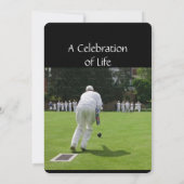 Memorial Service Invitation pelouse Bowling (Dos)