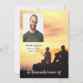 Memorial Service Invite Father Son Vissen Fish Kaart (Voorkant)