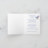 Memorial Service Invite Hummingbird White Flowers (Binnen)